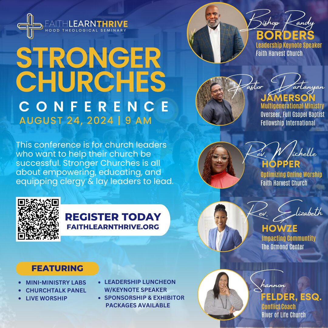 FAITHLEARNTHRIVE at Hood Theological Seminary Announces the Stronger Churches Conference - Image