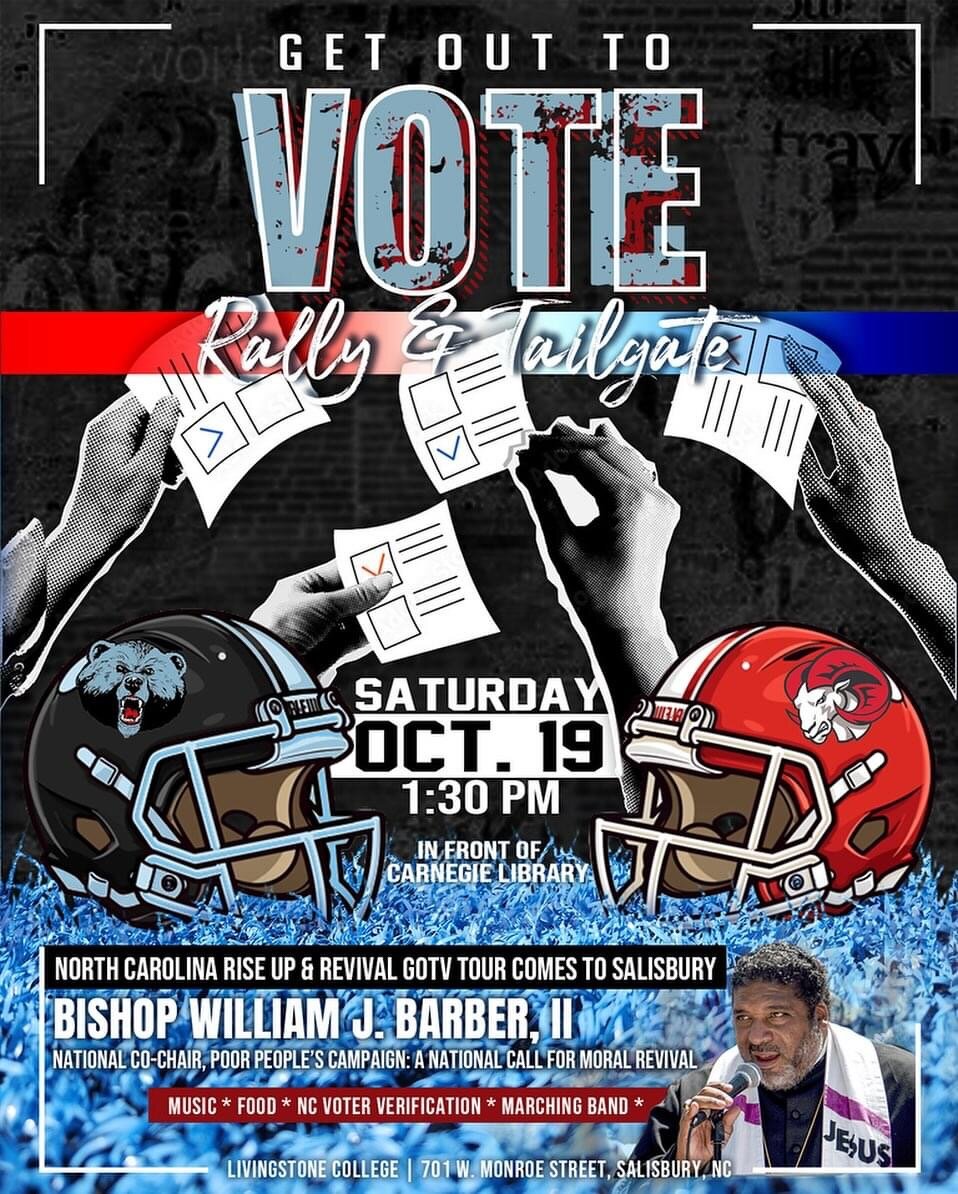 Bishop William J. Barber, II, North Carolina Rise Up & Revival Get-Out-The-Vote Tour Comes to Livingstone College - Image