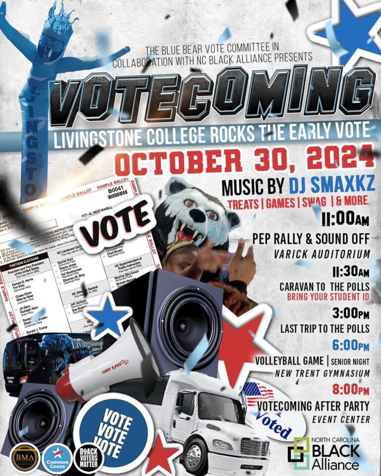 Livingstone Students Rally for Early Voting: “Blue Bears Rock the Early Vote”